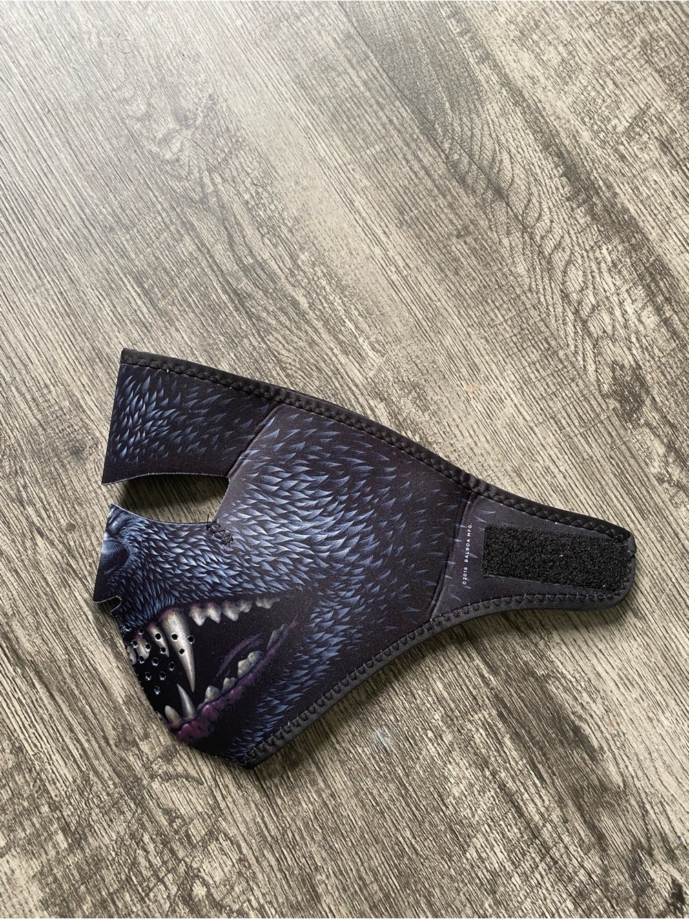 Zan Headgear Neoprene Face Mask Wolf Fangs Print Motorcycle Ski Snowboard NWOT